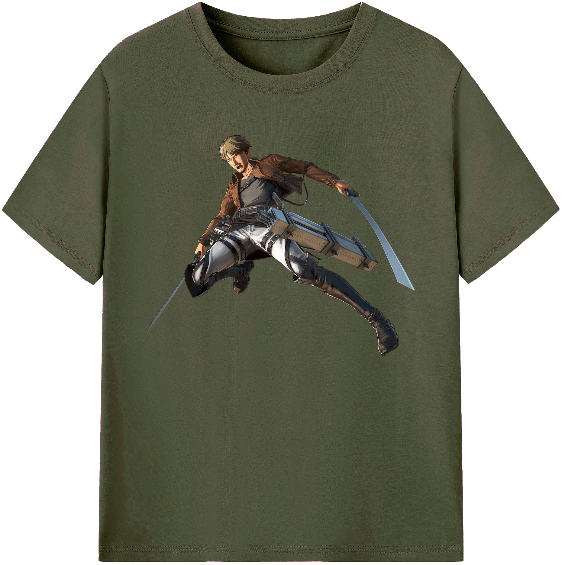 （画像用） 進撃の巨人 Attack on Titan 綿100％ メンズ半袖Tシャツ｜肌触りやわらか＆通気性